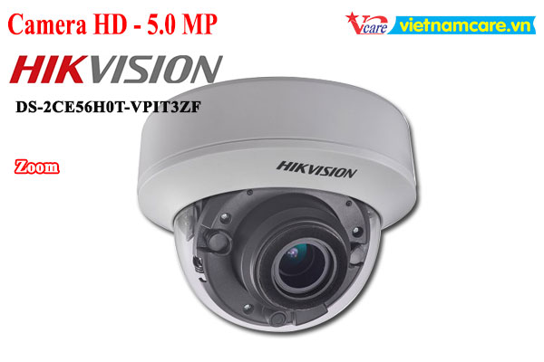 Camera Dome HD-TVI 5.0 Megapixel HIKVISION DS-2CE56H0T-VPIT3ZF
