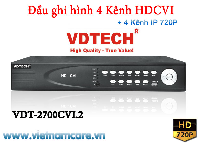 Đầu ghi hình 4 kênh VDTECH VDT-2700CVI.2