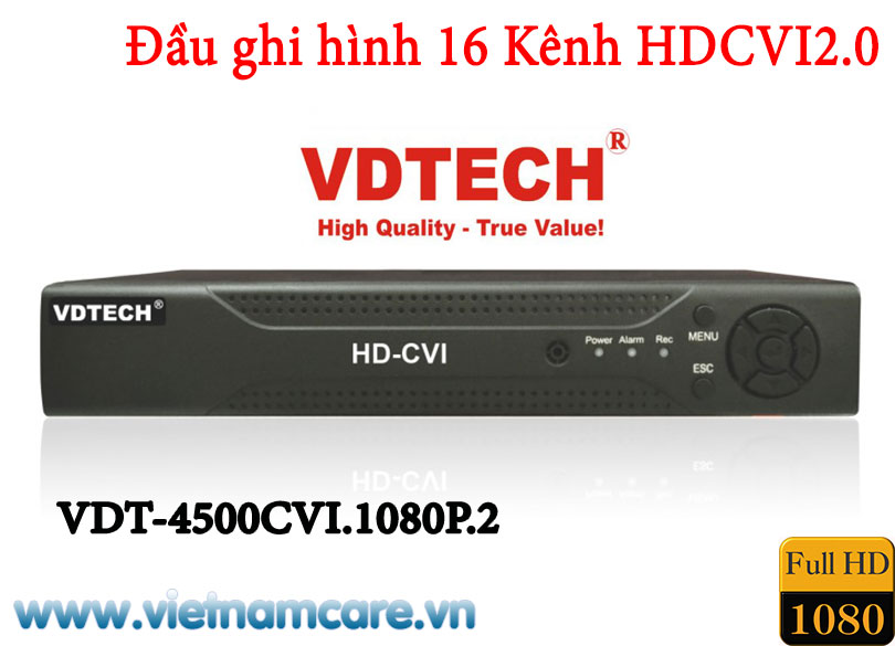 Đầu ghi hình 16 kênh HDCVI VDTECH VDT-4500CVI.1080P.2