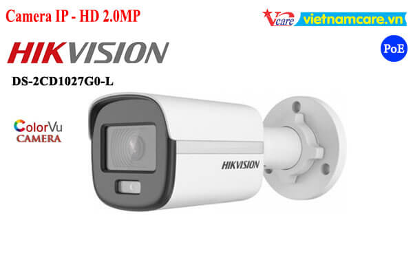 Camera IP Colorvu 2MP HIKVISION DS-2CD1027G0-L